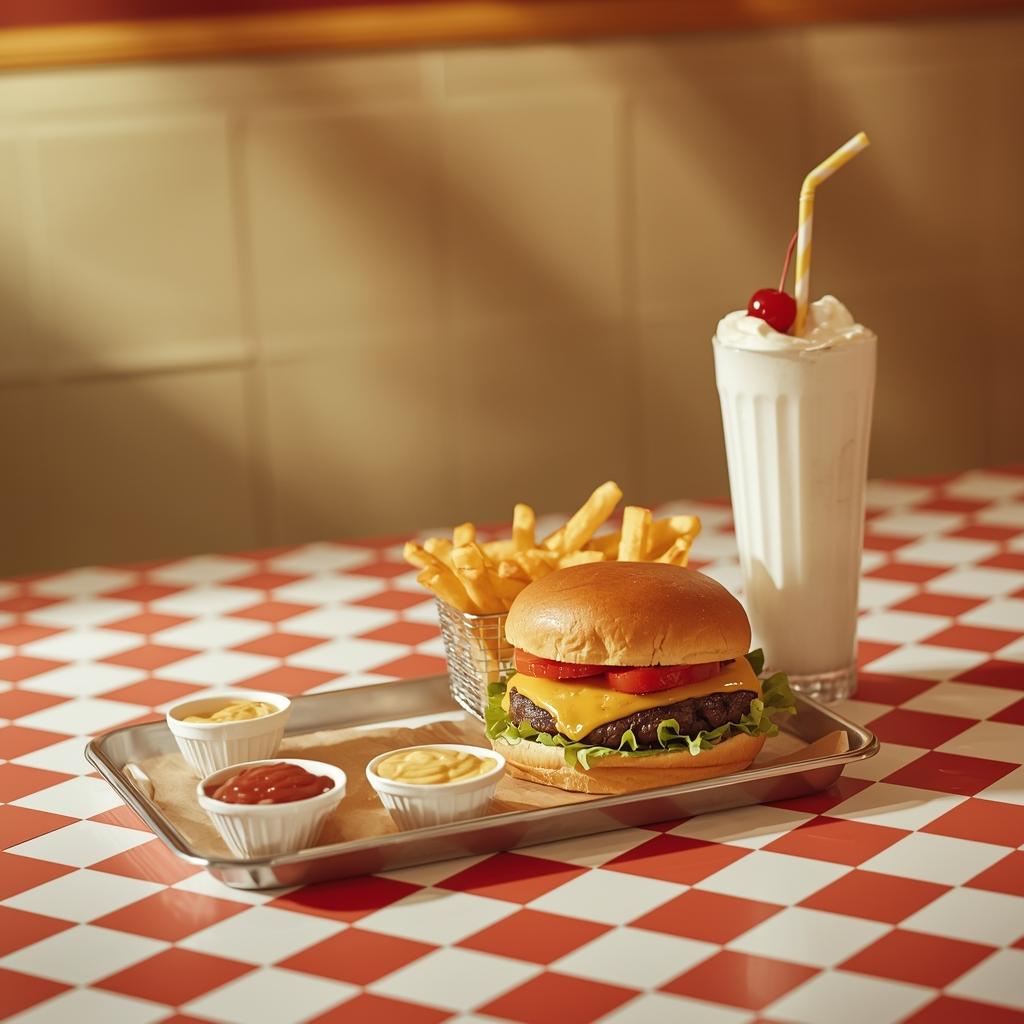 Burgers, Fries, Sauces, and Milkshakes